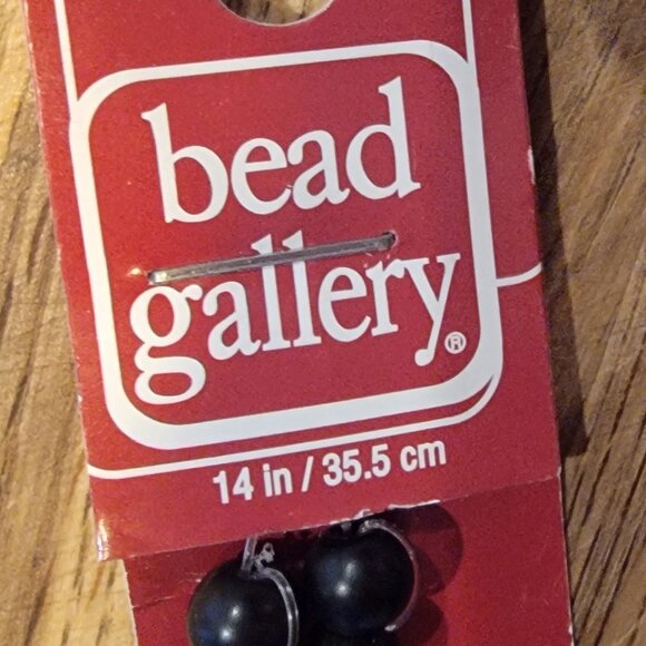 Jet Mix 6MM Round Halcraft Bead Gallery # 98969 14 Inch/35.5CM - Picture 5 of 8